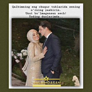Telegram kanalining logotibi qalbimdasan — 𝚀𝚊𝚕𝚋𝚒𝚖𝚍𝚊𝚜𝚊𝚗❤️️