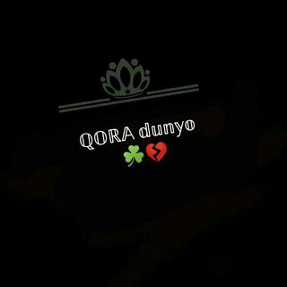 Telegram kanalining logotibi qora_dunyoo — 𝑸𝒐𝒓𝒂 𝑫𝒖𝒏𝒚𝒐 💔☘️