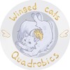 Логотип телеграм канала @quadrohouse_w — Квадробика хаус «Winged cats»🪽