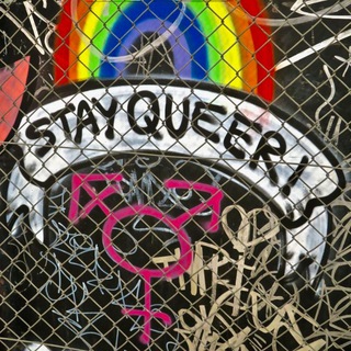 Logo of telegram channel queerpolyamanarchy — queer polyam anarchy 🖤❤️🌈