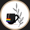Логотип телеграм -каналу queersdrinktea — квіри п‘ють чай☕️🌙