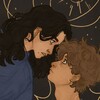 Логотип телеграм канала @queerwizard — серебро и лунный лучик