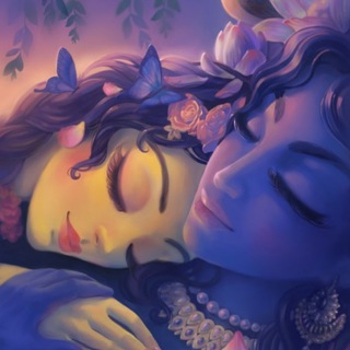Логотип телеграм канала @radha_lila — Вечерние сумерки. Радха Кришна.