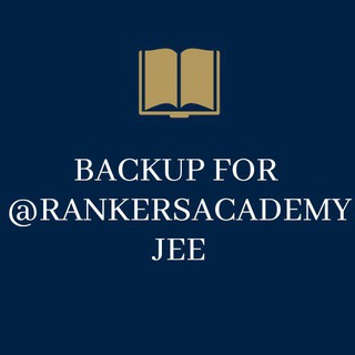 टेलीग्राम चैनल का लोगो rankersacademyjee_backup — @JEEAdvanced_2024 | Rankers Academy JEE {Back-up} (RA JEE)