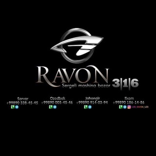Логотип телеграм канала @ravon_uzb — RAVON_SERGELI 3.1.6