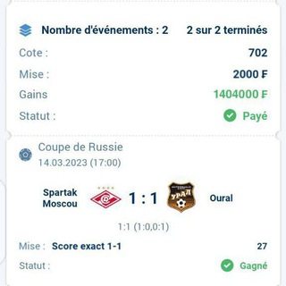 Logo de la chaîne télégraphique razackgado123 - VIP-Parifoots🧶⚾️🏀⚽️