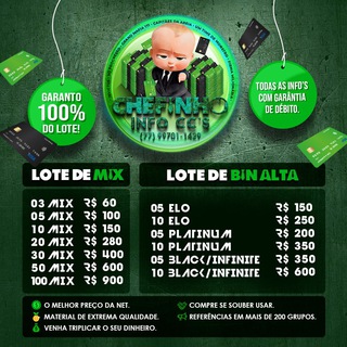 Logotipo do canal de telegrama refchefinhoccs - Chefinho CC's 💳 🔛