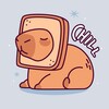 Логотип телеграм канала @relax_capy — Чилловая капибара 🐹