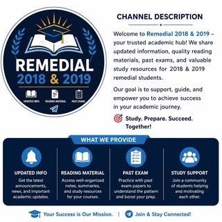 Logo of telegram channel remedial2018_2019 — Remedial 2019