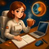 Логотип телеграм канала @remote_brew — Дома, но на связи. И с кофе.