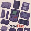 Логотип телеграм канала @retroflux — RF-консоли, видеоигры, аукционы