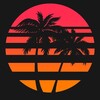 Логотип телеграм канала @retrowave_1980s — RETROWAVE | SYNTHWAVE Music