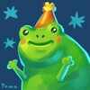 Логотип телеграм канала @risha_artist — Арт Фроге 🐸
