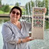 Логотип телеграм канала @sagdiyahardanger — #будемжить и вышивать