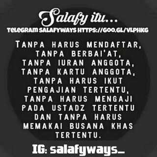 Logo saluran telegram salafyways — Salafyways