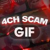 Логотип телеграм канала @scam4ch_gif — 4CH SCAM GIF 🍀
