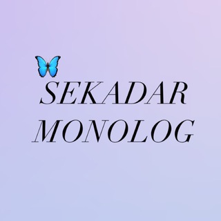 Logo saluran telegram sekadarmonolog — Sekadar Monolog 🦋