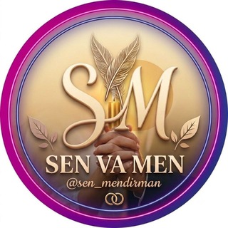 Telegram channel SEN va MEN logo