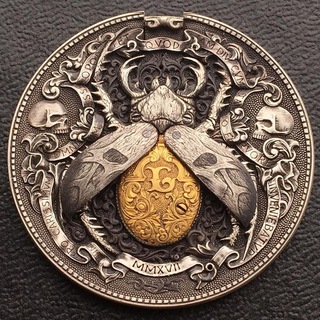 Логотип телеграм канала @serebrianyizhuk — Монетный двор «Серебряный Жук» монеты из серебра. Покупка, продажа, розыгрыши.