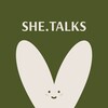 Логотип телеграм канала @shetalksschool — SHE.TALKS