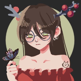 Логотип телеграм канала @shevelyashe — сумеречный хвойный лес