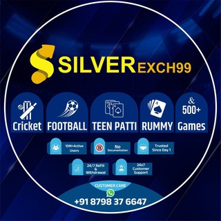टेलीग्राम चैनल का लोगो silverexch99_onlinebook — 𝗦𝗶𝗹𝘃𝗲𝗿 𝗘𝘅𝗰𝗵𝟵𝟵