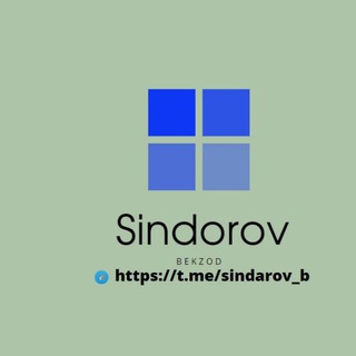 Telegram kanalining logotibi sindarov_b — Sindorov Bekzod