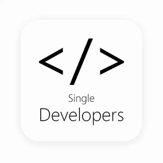 Logo of telegram channel singledevelopers — Single Developers </>