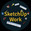 Логотип телеграм канала @sketchup_work — SketchUp WORK