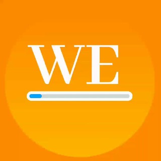 Логотип телеграм канала @slova_we — We – English words