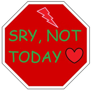Логотип телеграм -каналу sorry_not_today — sorry, not today