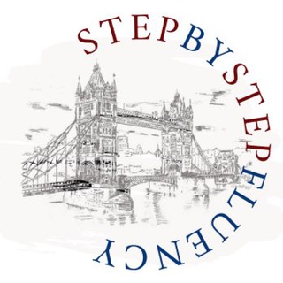 Логотип телеграм -каналу stepbystepfluency — English StepByStepFluency