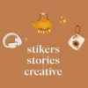 Логотип телеграм канала @stikers_storis — мастерская сторис•gesha.fe
