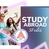 Логотип телеграм канала @study_abroad_sfedu — Программы международного обмена в ЮФУ ✈️