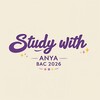 شعار قناة تلجرام studywithanyaaa — ANYA BAC 2027📚💕
