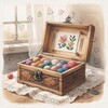Логотип телеграм канала @sunduchok_vyshivka — Вышивальный сундучок 🧶