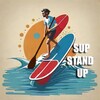 Логотип телеграм канала @supstandup — SUP сплавы по рекам SUP STAND UP