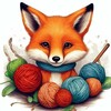 Логотип телеграм канала @sweetfoxcrochet — Sweet Fox (вязание, творчество, вдохновение)