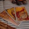 Логотип телеграм канала @tarotadya — voice cards | tarot, horo 🍁