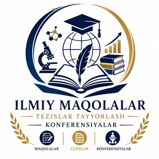 Telegram kanalining logotibi tayyorlash_maqolalar — ilmiy Maqolalar Tezislar tayyorlash Konferensiyalar