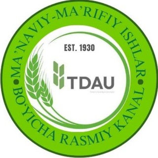 Telegram kanalining logotibi tdau_manaviyat — TDAU Ma'rifat maydoni