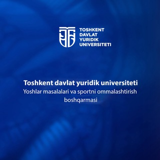 Telegram kanalining logotibi tdyu_yoshlarvasport — TDYU Yoshlar va sport boshqarmasi