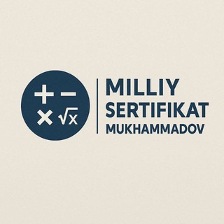 Telegram kanalining logotibi teacher_mukhammadov — Milliy sertifikat | Mukhammadov