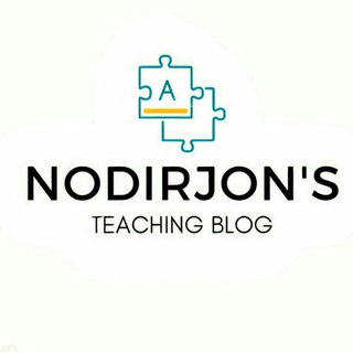 Telegram kanalining logotibi teacher_nodirjon — Nodirjon's blog