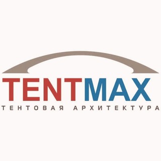 Логотип телеграм канала @tentmaxru — TENTMAX Тентовые ангары