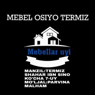 Telegram kanalining logotibi termiz_mebellar — OSIYO Mebel 💺