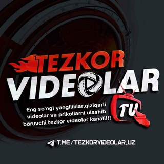 Telegram channel TEZKOR VIDEOLAR UZ logo