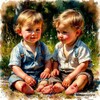 Логотип телеграм канала @thetwinsfam — Счастье в ДВОЙНЕ❤️💙💙