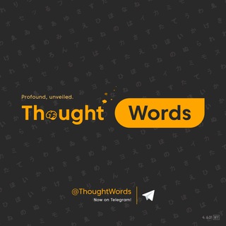 የቴሌግራም ቻናል አርማ thoughtwords — Thought Words
