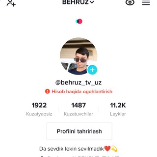 Telegram kanalining logotibi tik_tok_behruzbek — behruz_tv_uz